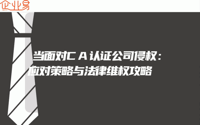 当面对CA认证公司侵权：应对策略与法律维权攻略