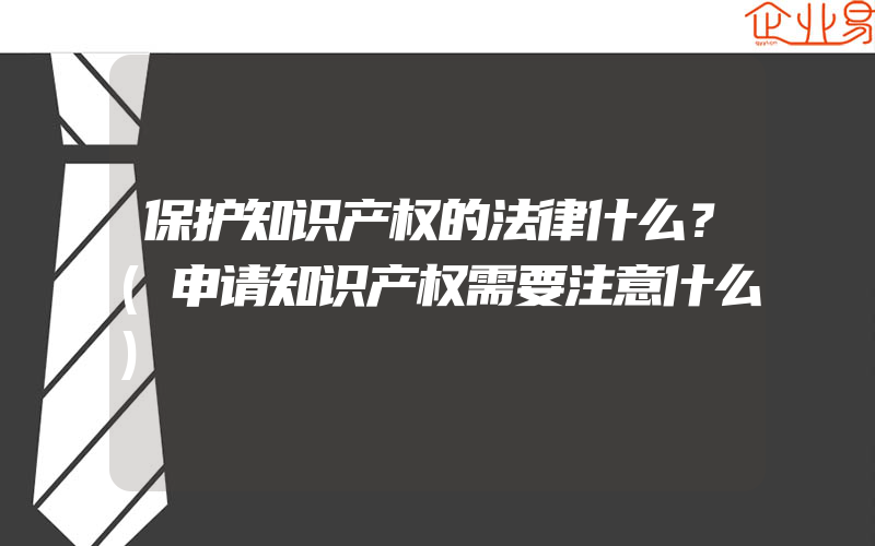 保护知识产权的法律什么？(申请知识产权需要注意什么)