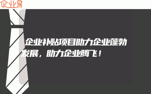企业补贴项目助力企业蓬勃发展，助力企业腾飞！