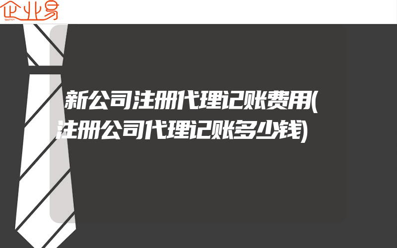 新公司注册代理记账费用(注册公司代理记账多少钱)