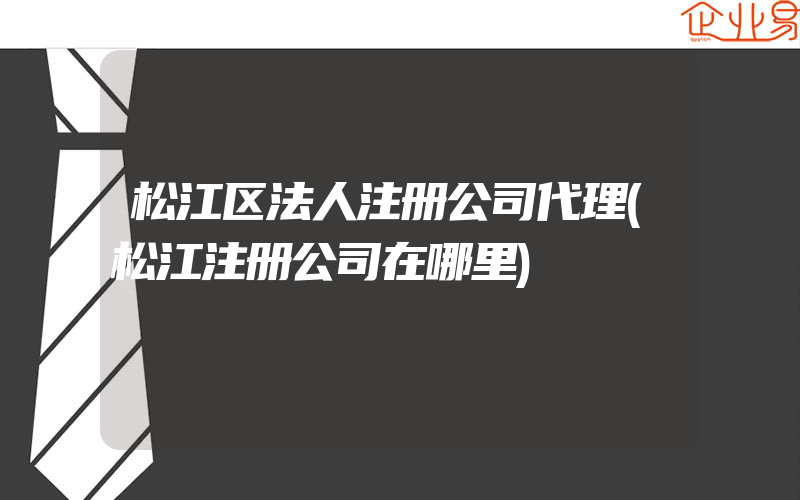 松江区法人注册公司代理(松江注册公司在哪里)