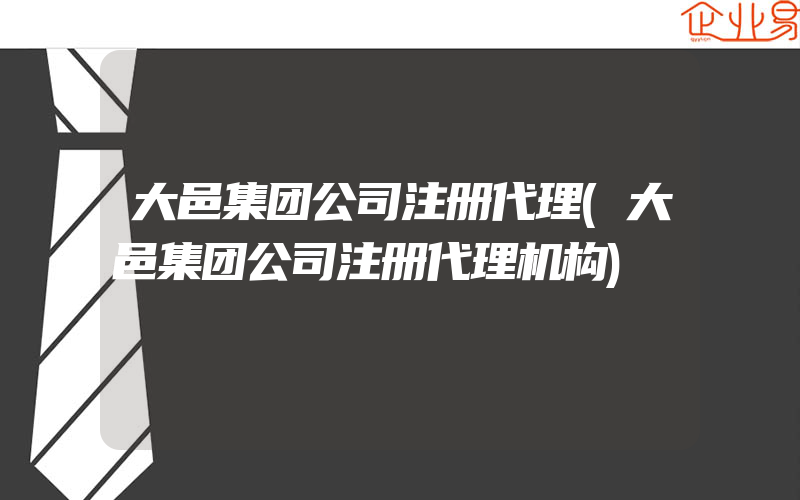 大邑集团公司注册代理(大邑集团公司注册代理机构)