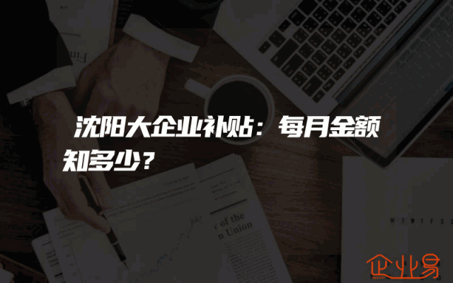 沈阳大企业补贴：每月金额知多少？