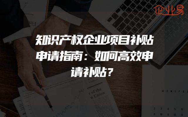 知识产权企业项目补贴申请指南：如何高效申请补贴？
