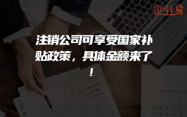 注销公司可享受国家补贴政策，具体金额来了！