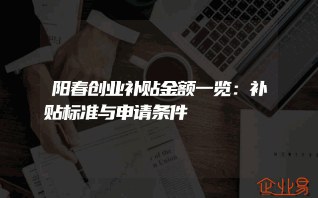 阳春创业补贴金额一览：补贴标准与申请条件解析