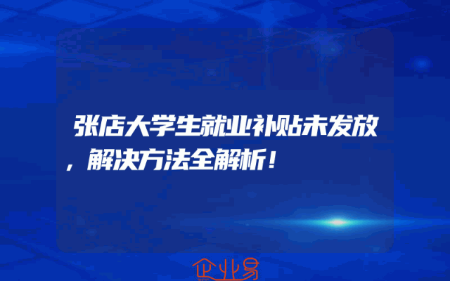 张店大学生就业补贴未发放，解决方法全解析！