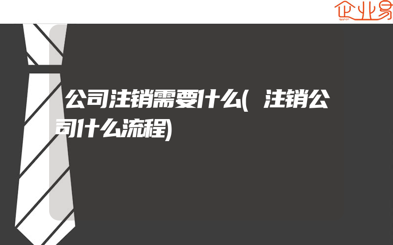 公司注销需要什么(注销公司什么流程)