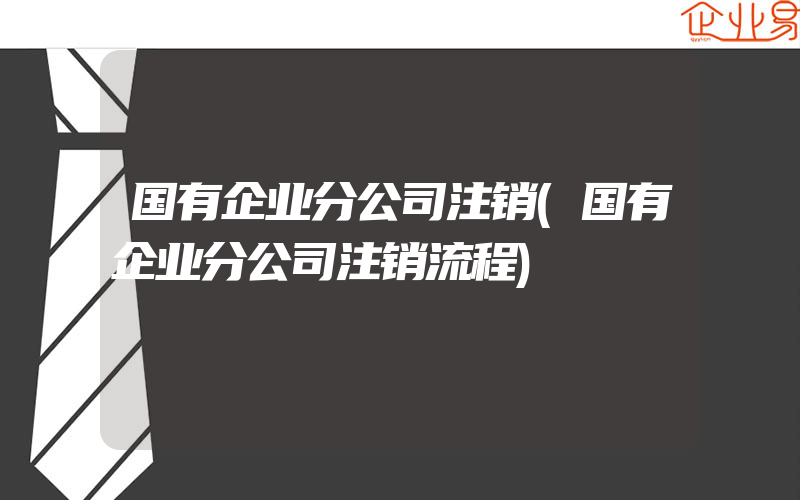 国有企业分公司注销(国有企业分公司注销流程)