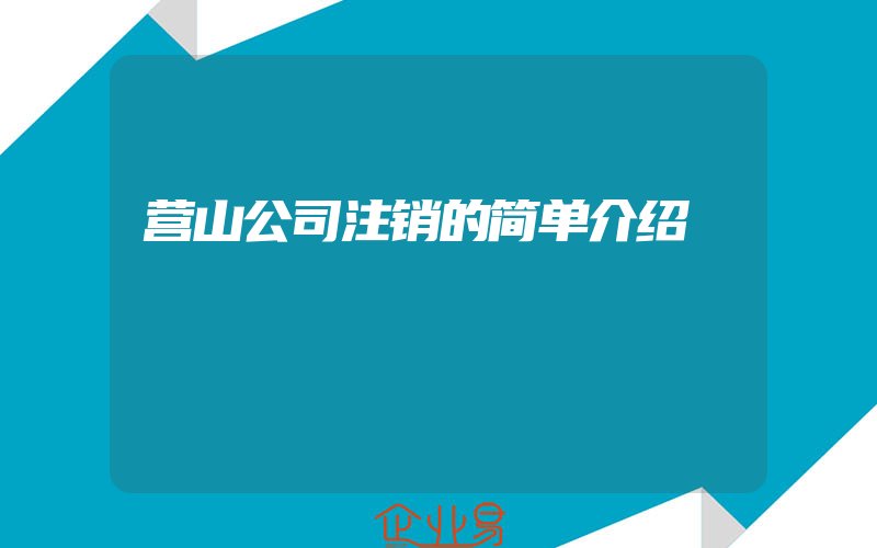 营山公司注销的简单介绍