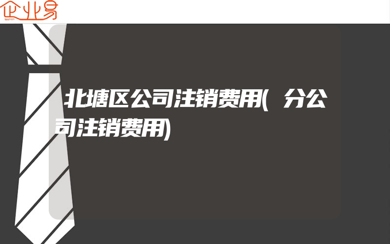 北塘区公司注销费用(分公司注销费用)