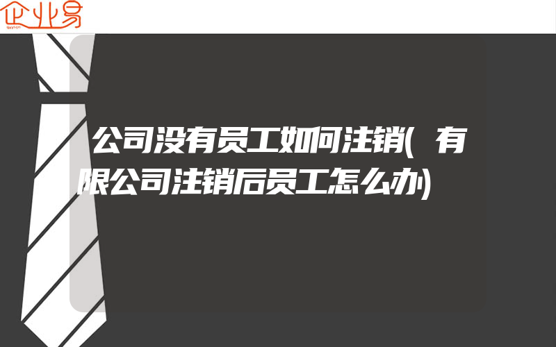 公司没有员工如何注销(有限公司注销后员工怎么办)