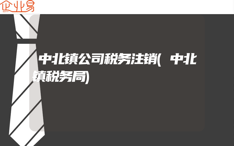 中北镇公司税务注销(中北镇税务局)