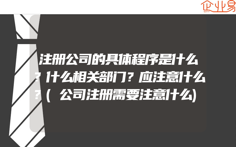 注册公司的具体程序是什么？什么相关部门？应注意什么？(公司注册需要注意什么)