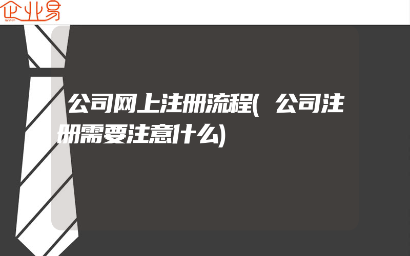 公司网上注册流程(公司注册需要注意什么)