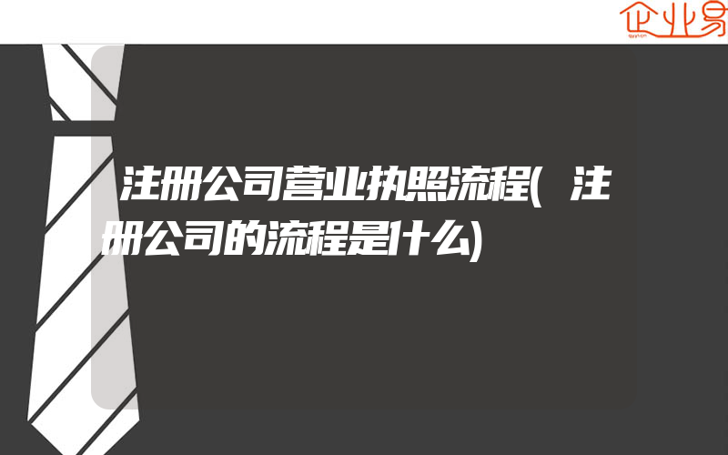 注册公司营业执照流程(注册公司的流程是什么)