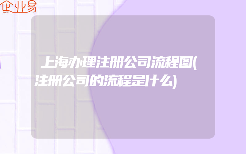 上海办理注册公司流程图(注册公司的流程是什么)