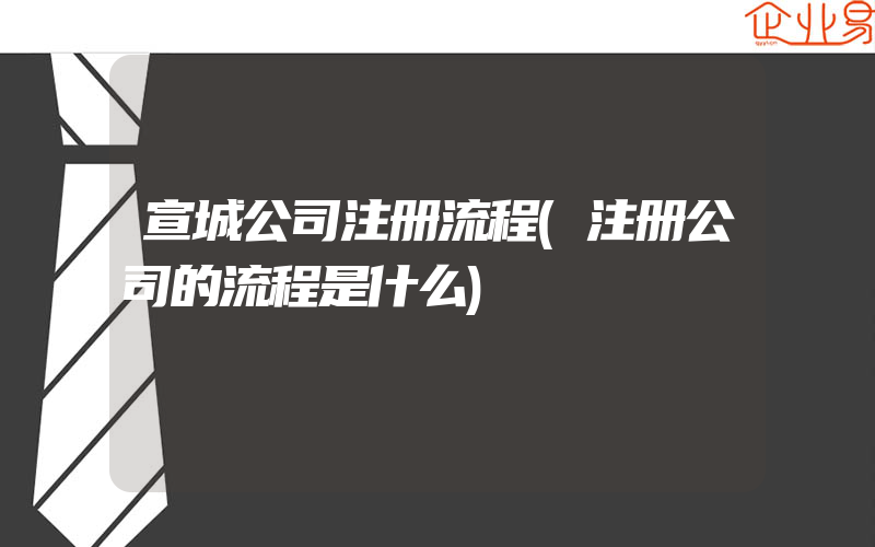 宣城公司注册流程(注册公司的流程是什么)