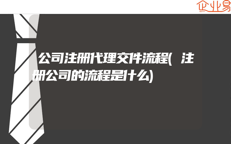 公司注册代理交件流程(注册公司的流程是什么)