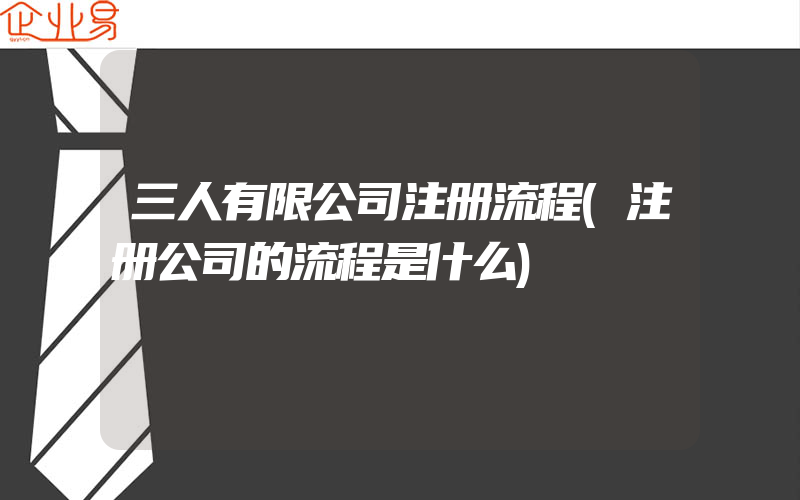 三人有限公司注册流程(注册公司的流程是什么)