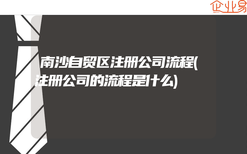 南沙自贸区注册公司流程(注册公司的流程是什么)