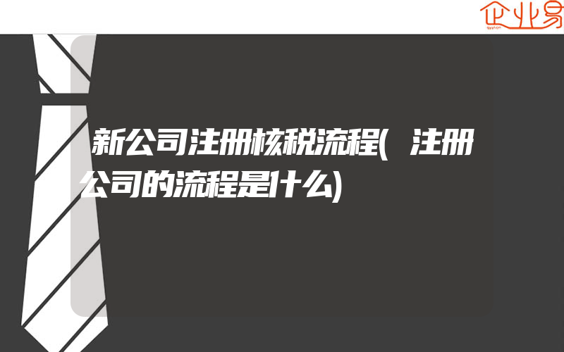 新公司注册核税流程(注册公司的流程是什么)