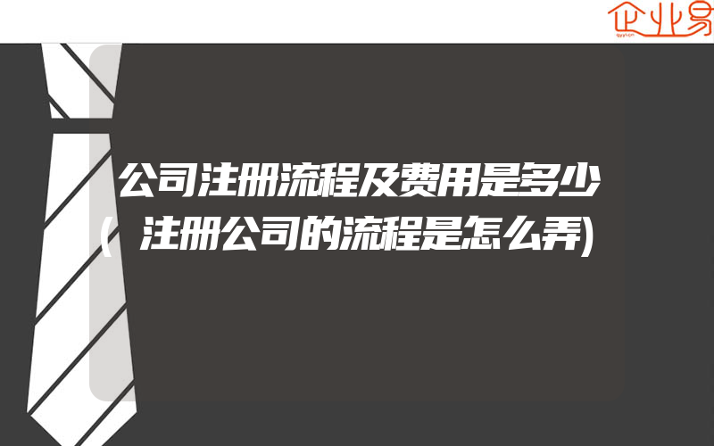 公司注册流程及费用是多少(注册公司的流程是怎么弄)