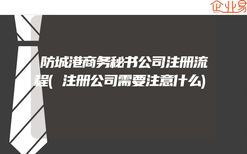 防城港商务秘书公司注册流程(注册公司需要注意什么)