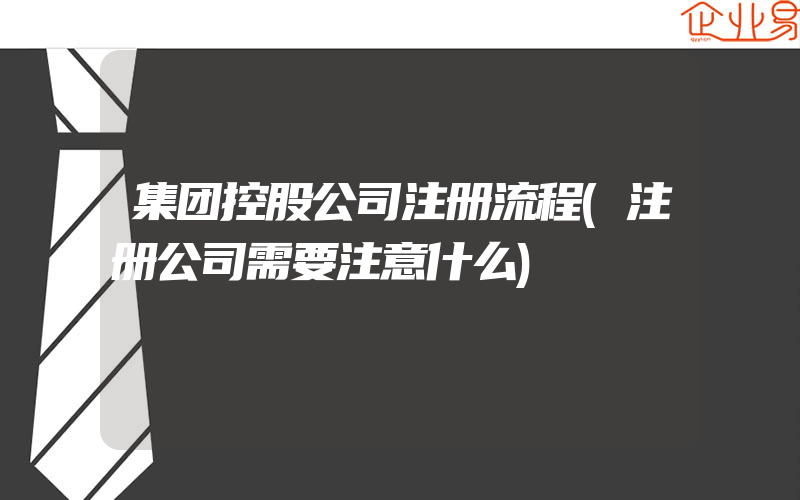 集团控股公司注册流程(注册公司需要注意什么)