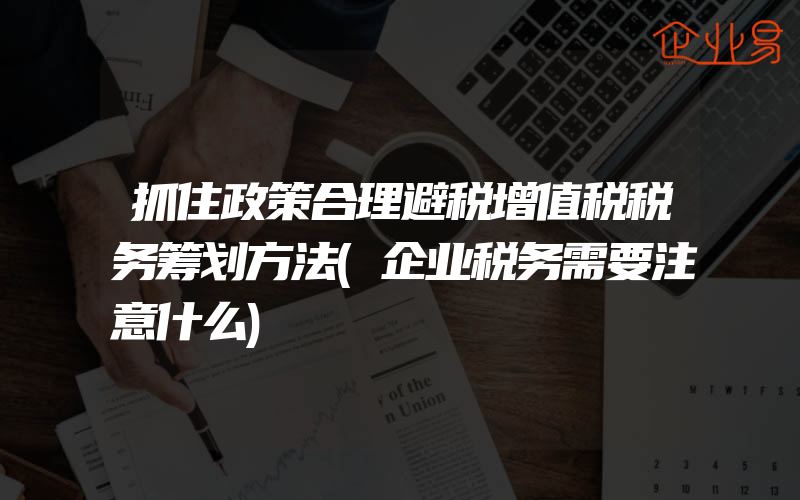 抓住政策合理避税增值税税务筹划方法(企业税务需要注意什么)