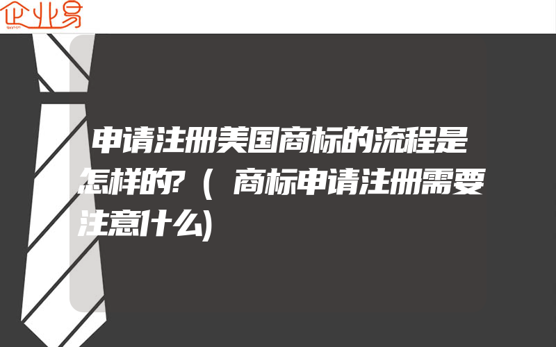 申请注册美国商标的流程是怎样的?(商标申请注册需要注意什么)