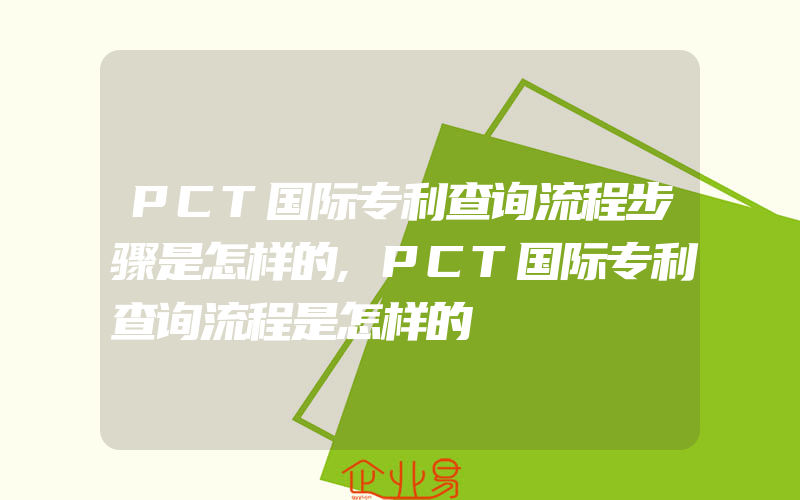 PCT国际专利查询流程步骤是怎样的,PCT国际专利查询流程是怎样的