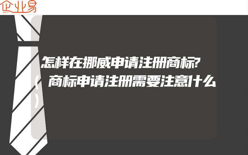 怎样在挪威申请注册商标?(商标申请注册需要注意什么)