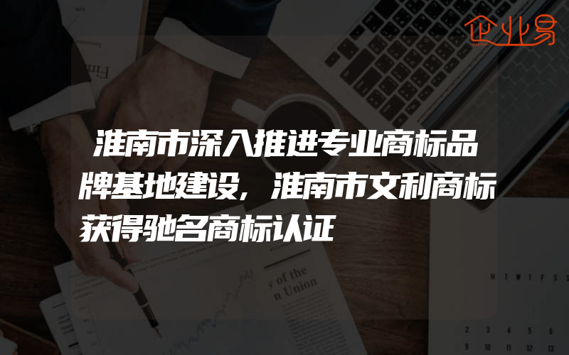 淮南市深入推进专业商标品牌基地建设,淮南市文利商标获得驰名商标认证