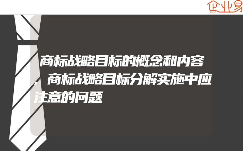 商标战略目标的概念和内容,商标战略目标分解实施中应注意的问题