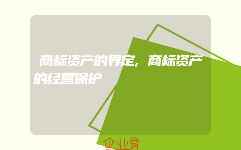 商标资产的界定,商标资产的经营保护