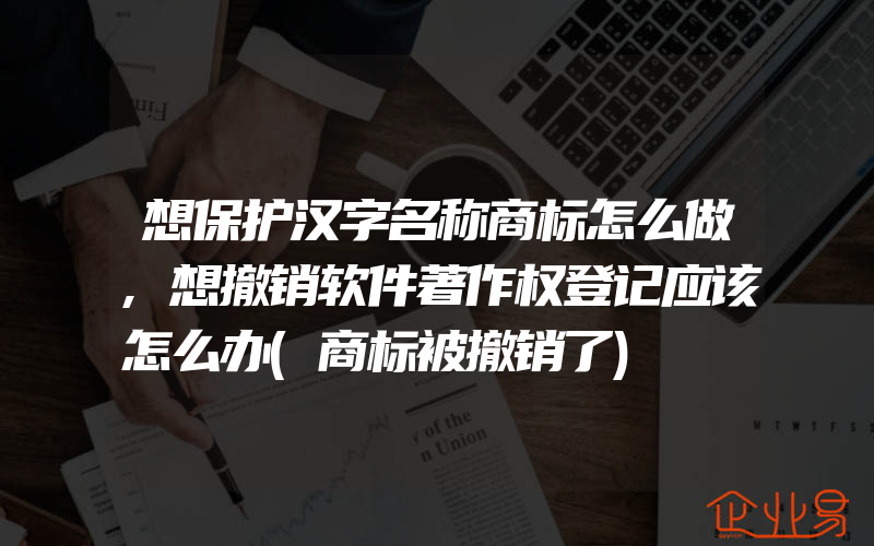 想保护汉字名称商标怎么做,想撤销软件著作权登记应该怎么办(商标被撤销了)