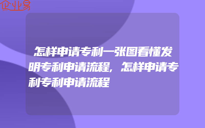 怎样申请专利一张图看懂发明专利申请流程,怎样申请专利专利申请流程