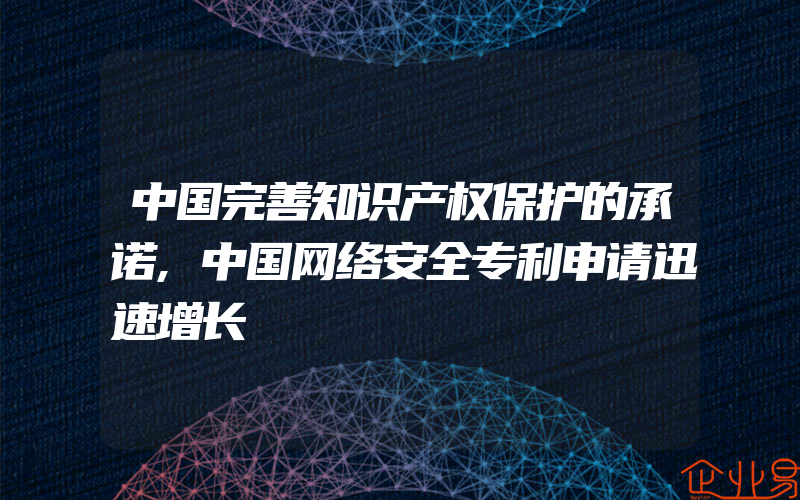 中国完善知识产权保护的承诺,中国网络安全专利申请迅速增长