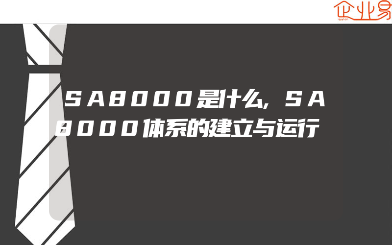 SA8000是什么,SA8000体系的建立与运行