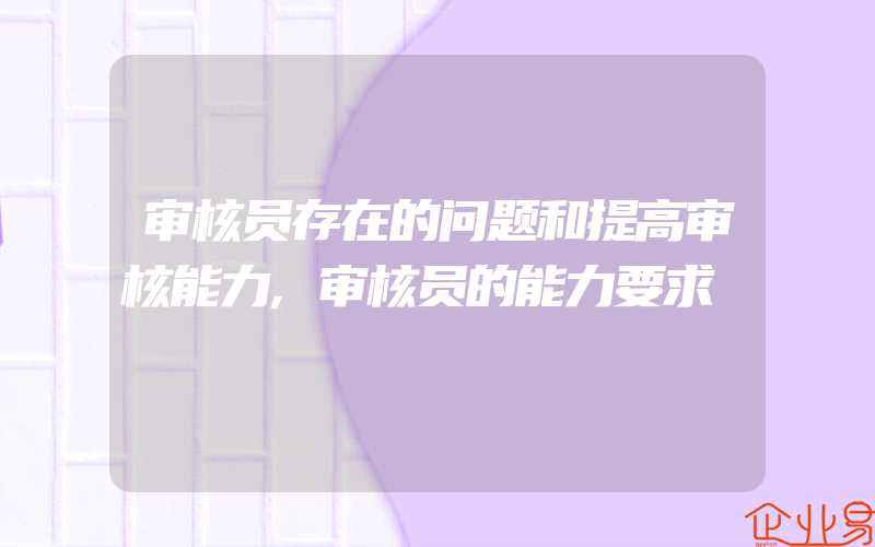 审核员存在的问题和提高审核能力,审核员的能力要求