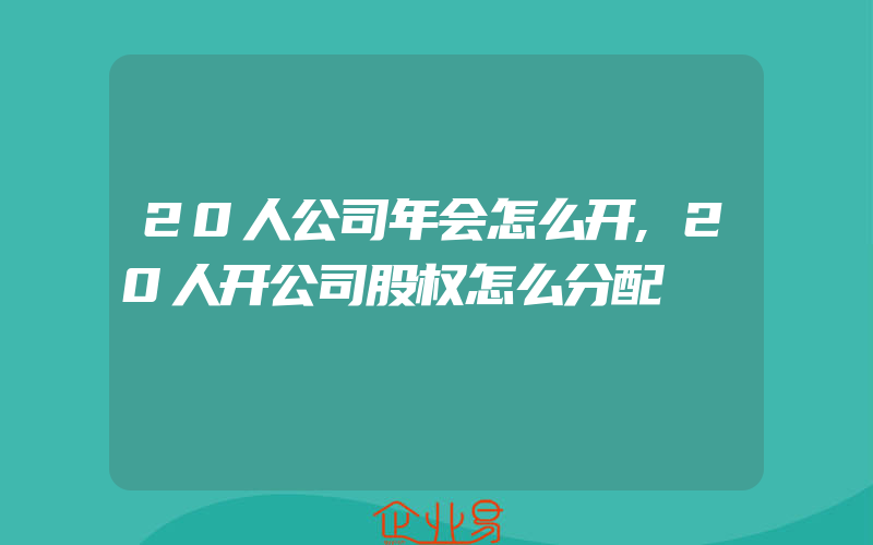 20人公司年会怎么开,20人开公司股权怎么分配