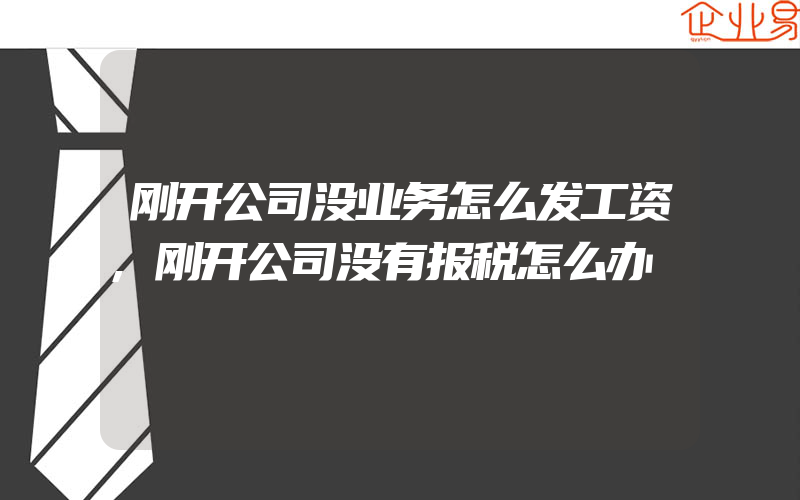 刚开公司没业务怎么发工资,刚开公司没有报税怎么办