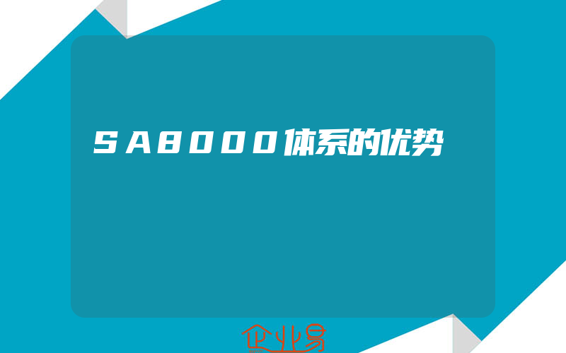 SA8000体系的优势