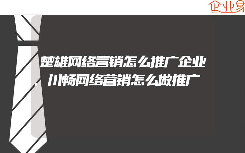 楚雄网络营销怎么推广企业,川畅网络营销怎么做推广