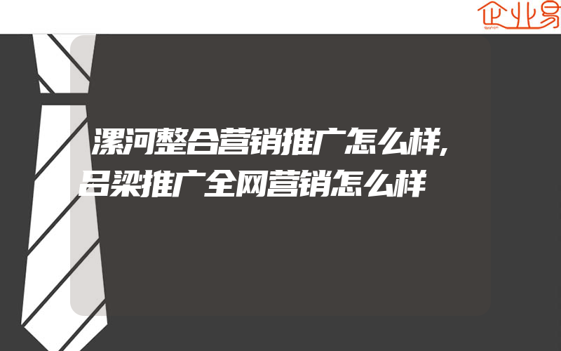 漯河整合营销推广怎么样,吕梁推广全网营销怎么样