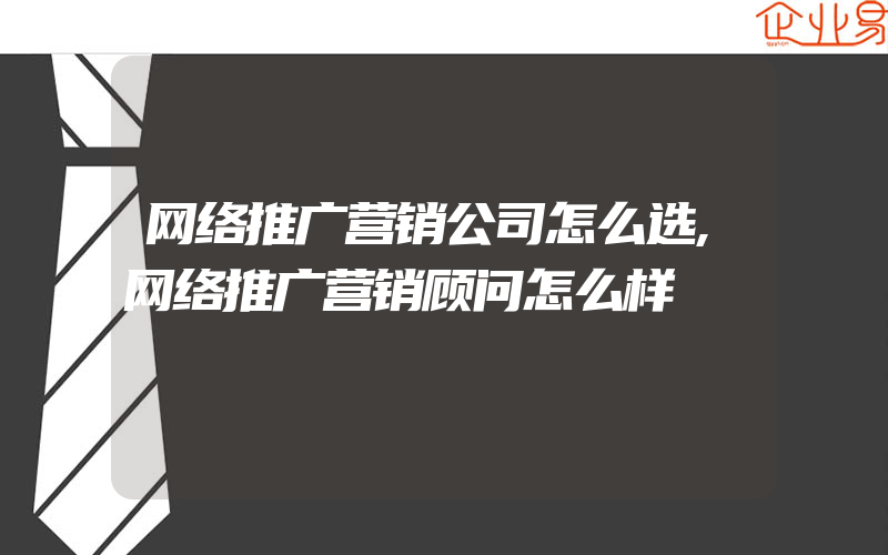 网络推广营销公司怎么选,网络推广营销顾问怎么样