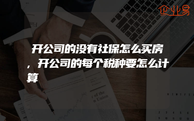 开公司的没有社保怎么买房,开公司的每个税种要怎么计算