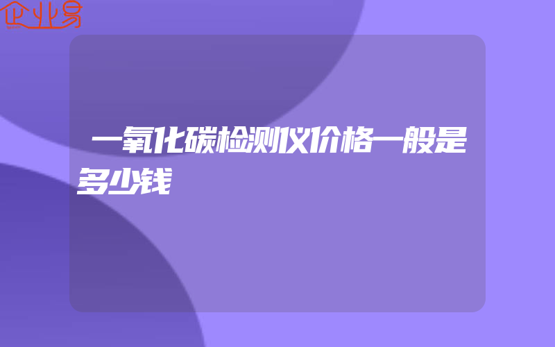 一氧化碳检测仪价格一般是多少钱