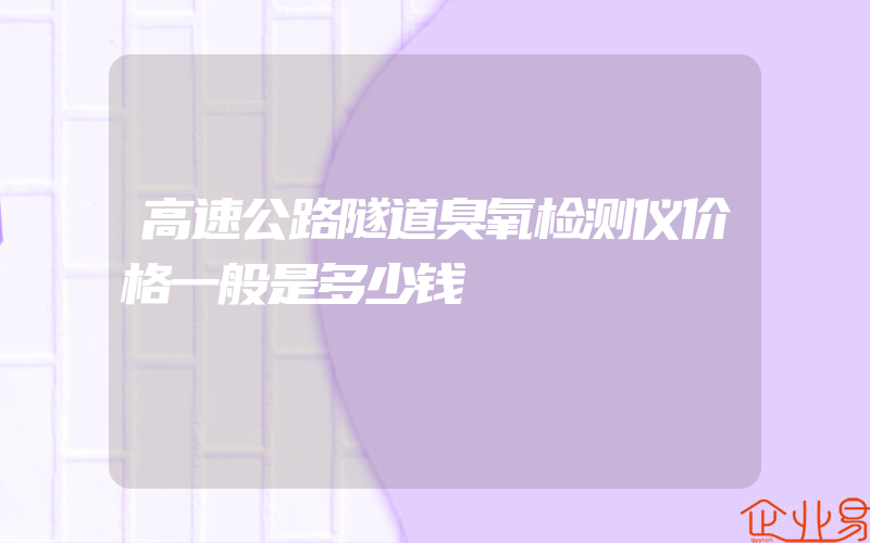 高速公路隧道臭氧检测仪价格一般是多少钱